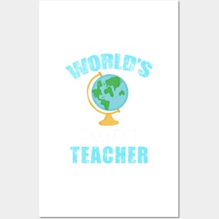 Funny World's Okayest Teacher Posters and Art